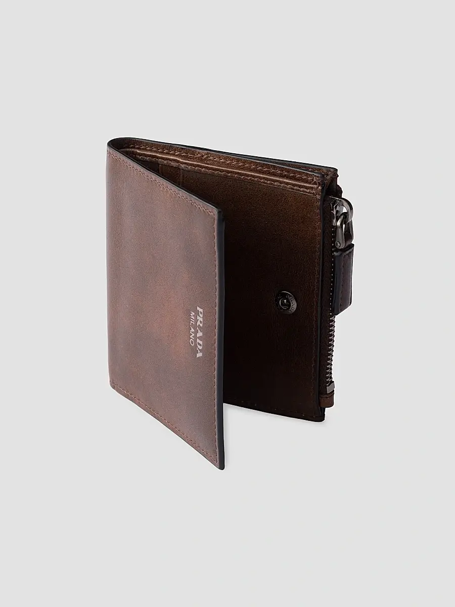 Prada Men's Small Leather Wallet | Thumbnail 4 Prada Men's Small Leather Wallet | Thumbnail 4