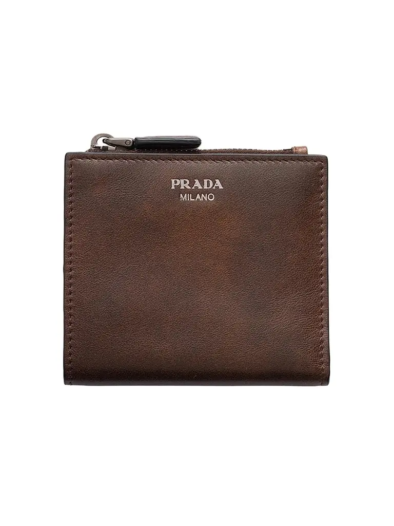 Prada Men's Leather Wallet - Brown | Image 1 Prada Men's Leather Wallet - Brown | Image 1