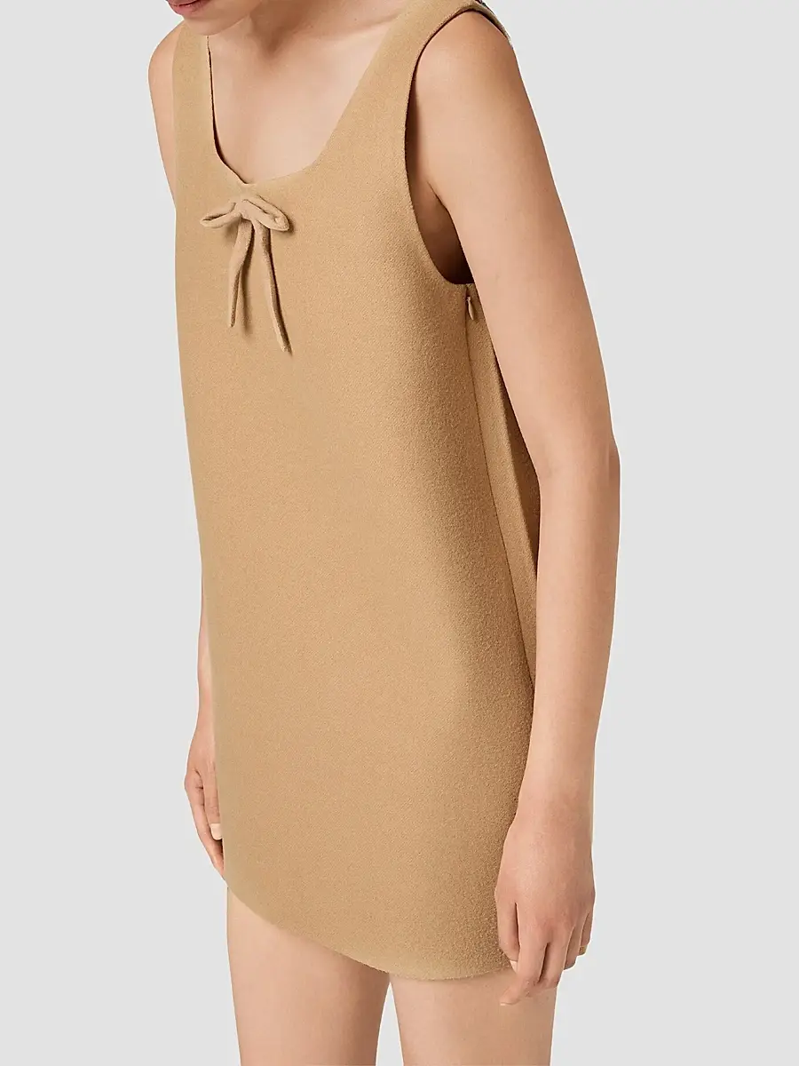 Miu Miu Women's Waxed Double Wool Dress | Thumbnail 3 Miu Miu Women's Waxed Double Wool Dress | Thumbnail 3