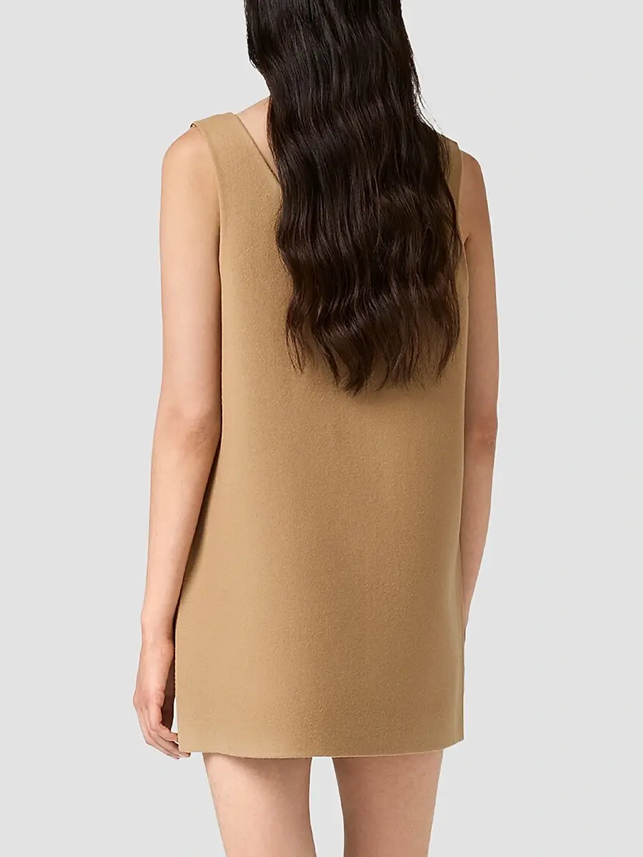 Miu Miu Women's Waxed Double Wool Dress | Thumbnail 4 Miu Miu Women's Waxed Double Wool Dress | Thumbnail 4
