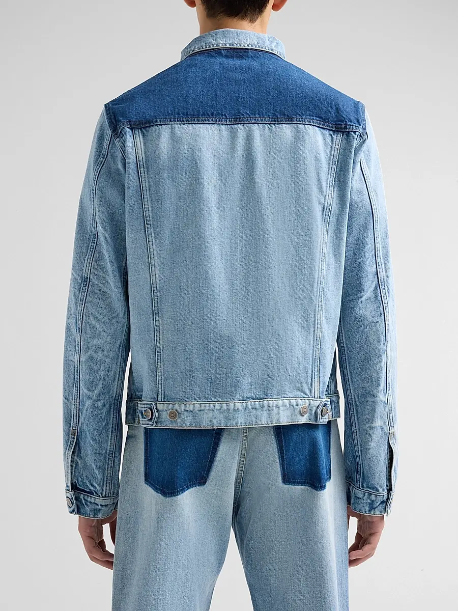 Maison Margiela Men's Contrast Panel Denim Trucker Jacket | Thumbnail 3 Maison Margiela Men's Contrast Panel Denim Trucker Jacket | Thumbnail 3