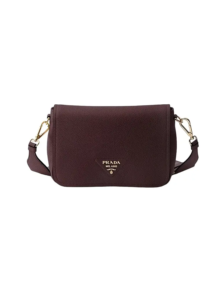 Prada Women's Leather Shoulder Bag - Dark Red | Image 1 Prada Women's Leather Shoulder Bag - Dark Red | Image 1