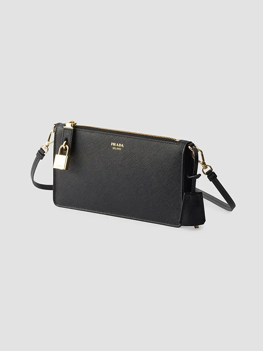 Prada Women's Saffiano Leather Smartphone Pouch | Thumbnail 2 Prada Women's Saffiano Leather Smartphone Pouch | Thumbnail 2