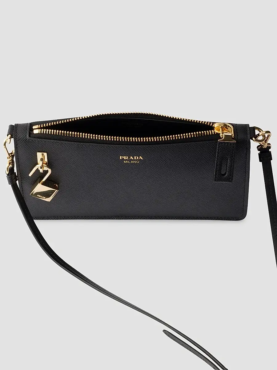 Prada Women's Saffiano Leather Smartphone Pouch | Thumbnail 5 Prada Women's Saffiano Leather Smartphone Pouch | Thumbnail 5