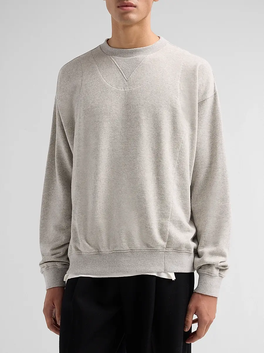 Maison Margiela Men's Double Layered Crewneck Sweatshirt | Thumbnail 4 Maison Margiela Men's Double Layered Crewneck Sweatshirt | Thumbnail 4