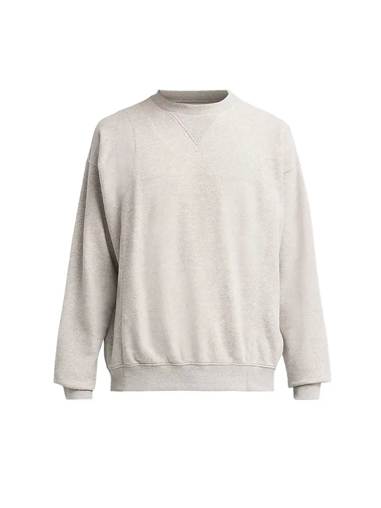 Maison Margiela Men's Double Layered Crewneck Sweatshirt - Grey Melange | Image 1 Maison Margiela Men's Double Layered Crewneck Sweatshirt - Grey Melange | Image 1