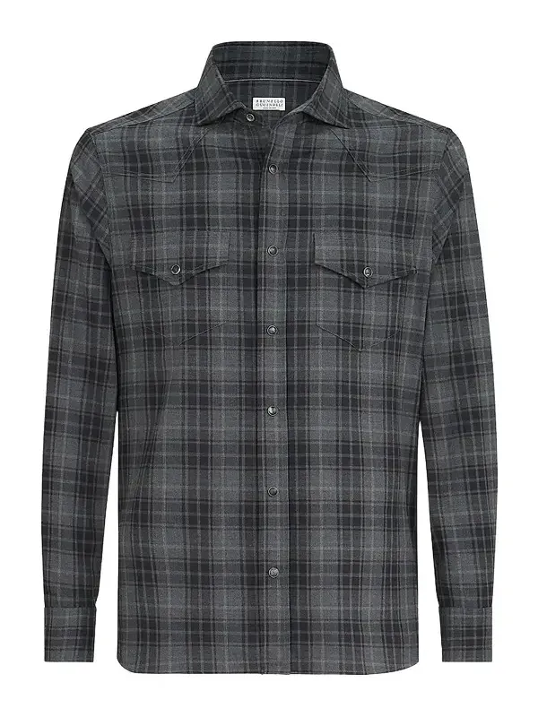 Men's Cotton Madras Western Shirt Men's Cotton Madras Western Shirt