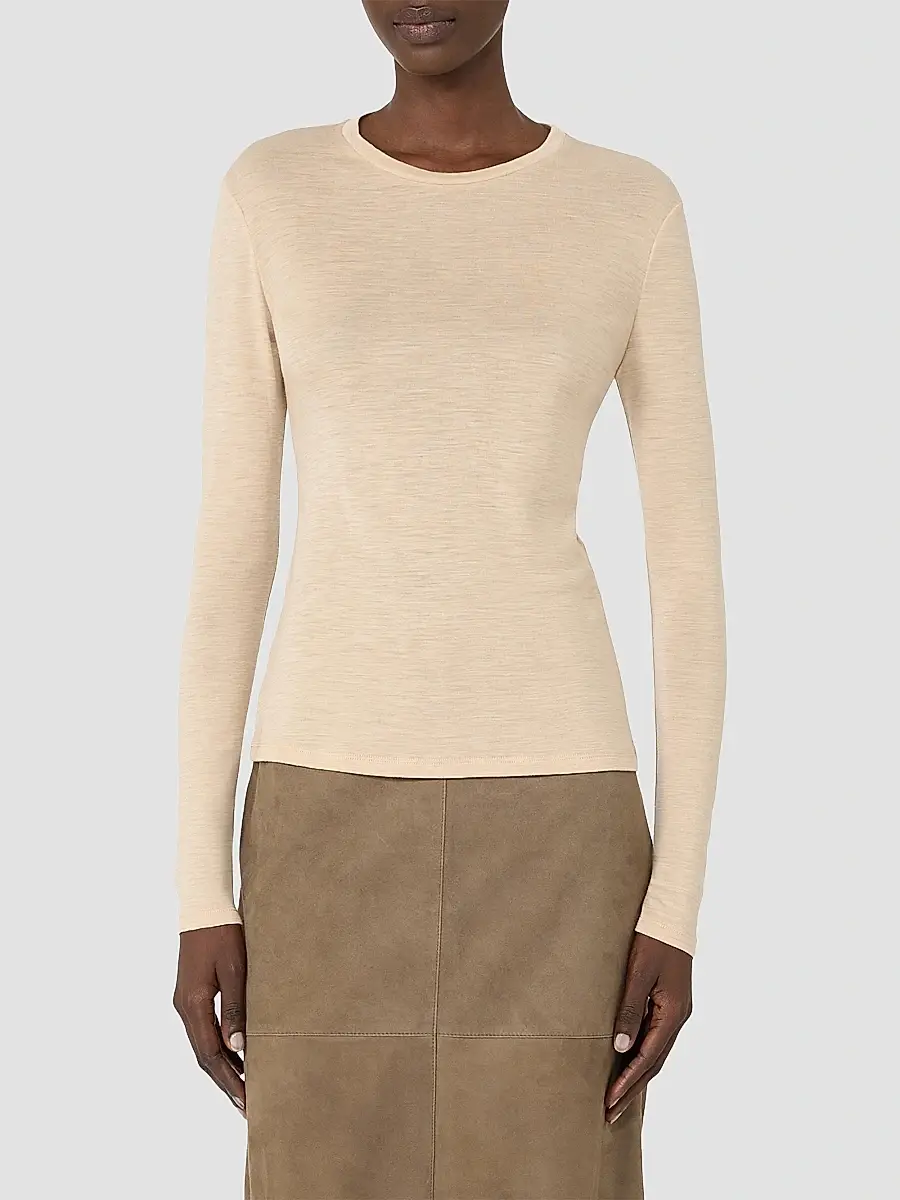 Weekend Max Mara Women's Wool and Silk Gauze Jersey T-Shirt | Thumbnail 3 Weekend Max Mara Women's Wool and Silk Gauze Jersey T-Shirt | Thumbnail 3