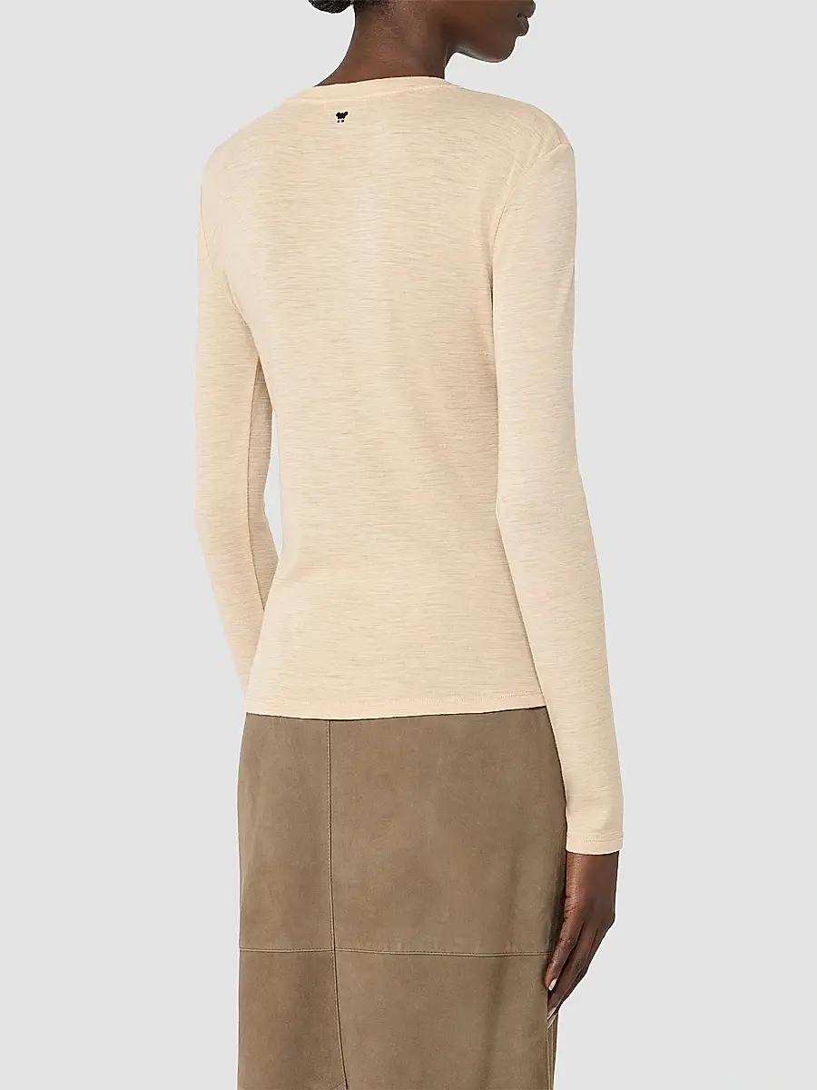 Weekend Max Mara Women's Wool and Silk Gauze Jersey T-Shirt | Thumbnail 4 Weekend Max Mara Women's Wool and Silk Gauze Jersey T-Shirt | Thumbnail 4