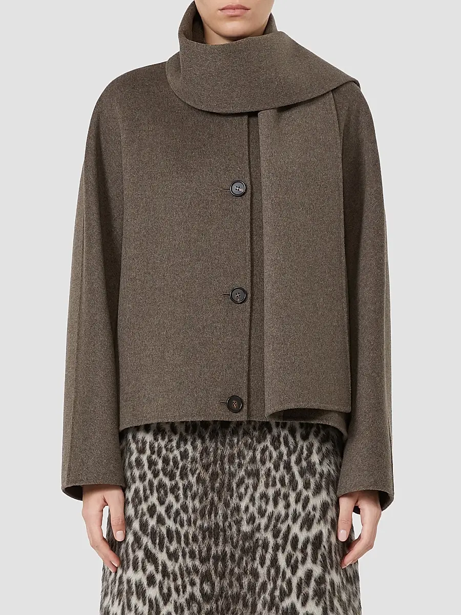 Max Mara Women's Cropped Wool Broadcloth Jacket | Thumbnail 3
