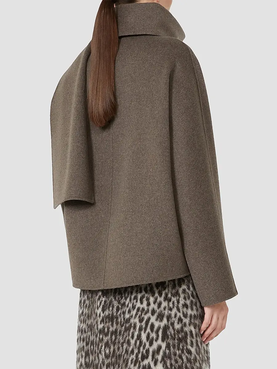 Max Mara Women's Cropped Wool Broadcloth Jacket | Thumbnail 4