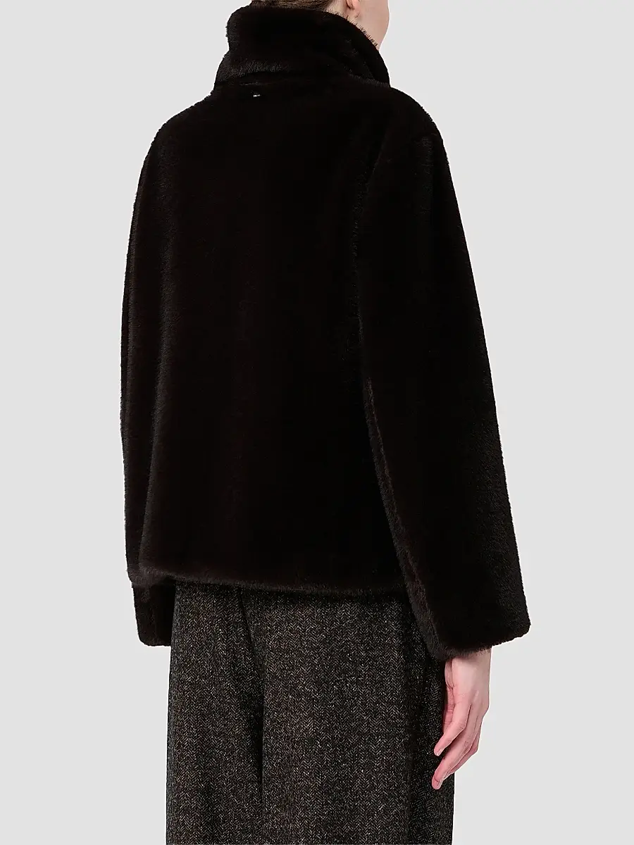 Max Mara Women's Fluffy Textured Cropped Coat | Thumbnail 4 Max Mara Women's Fluffy Textured Cropped Coat | Thumbnail 4