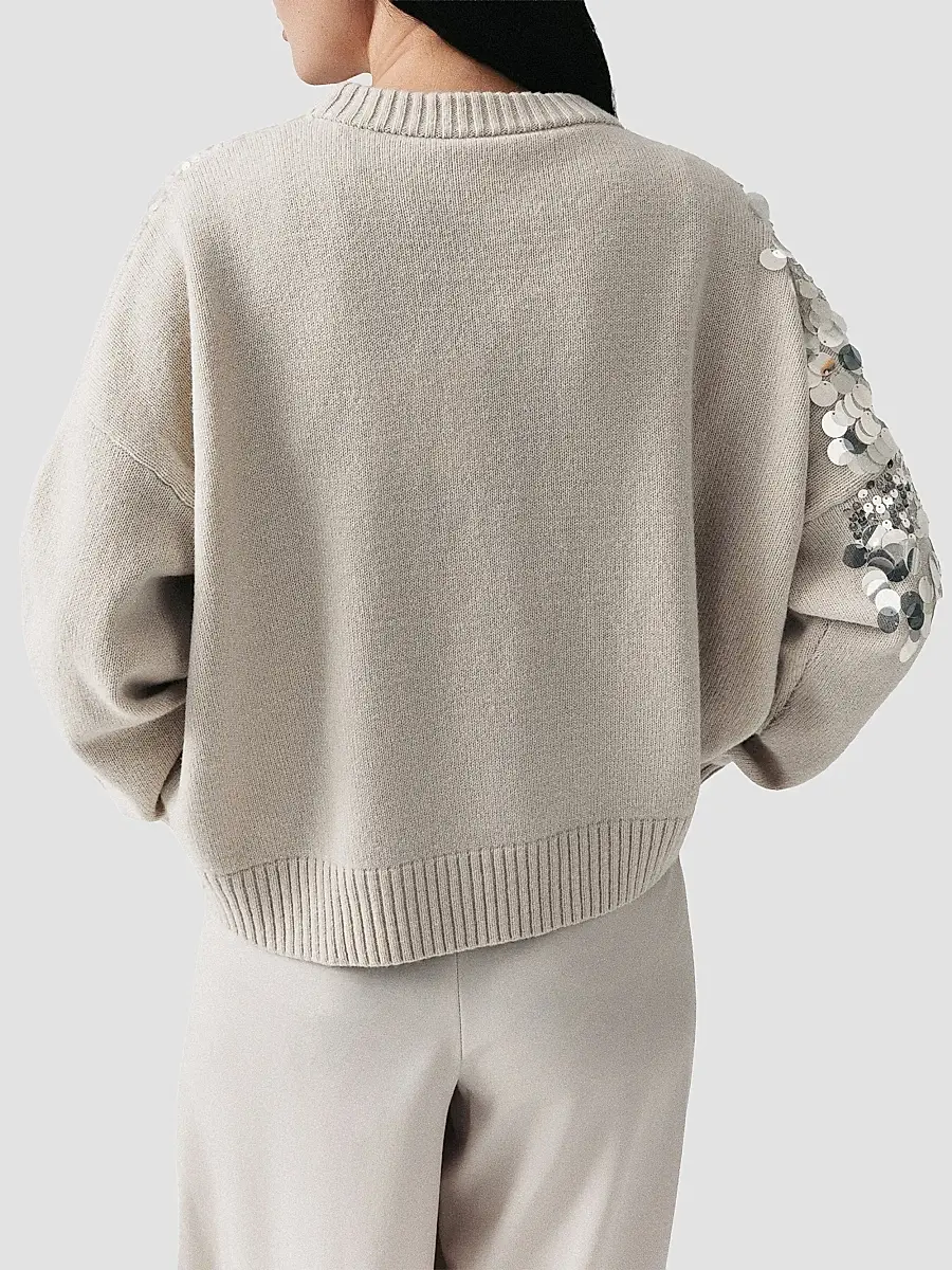 Marella Women's Sequinned Pure Wool Jumper | Thumbnail 4 Marella Women's Sequinned Pure Wool Jumper | Thumbnail 4