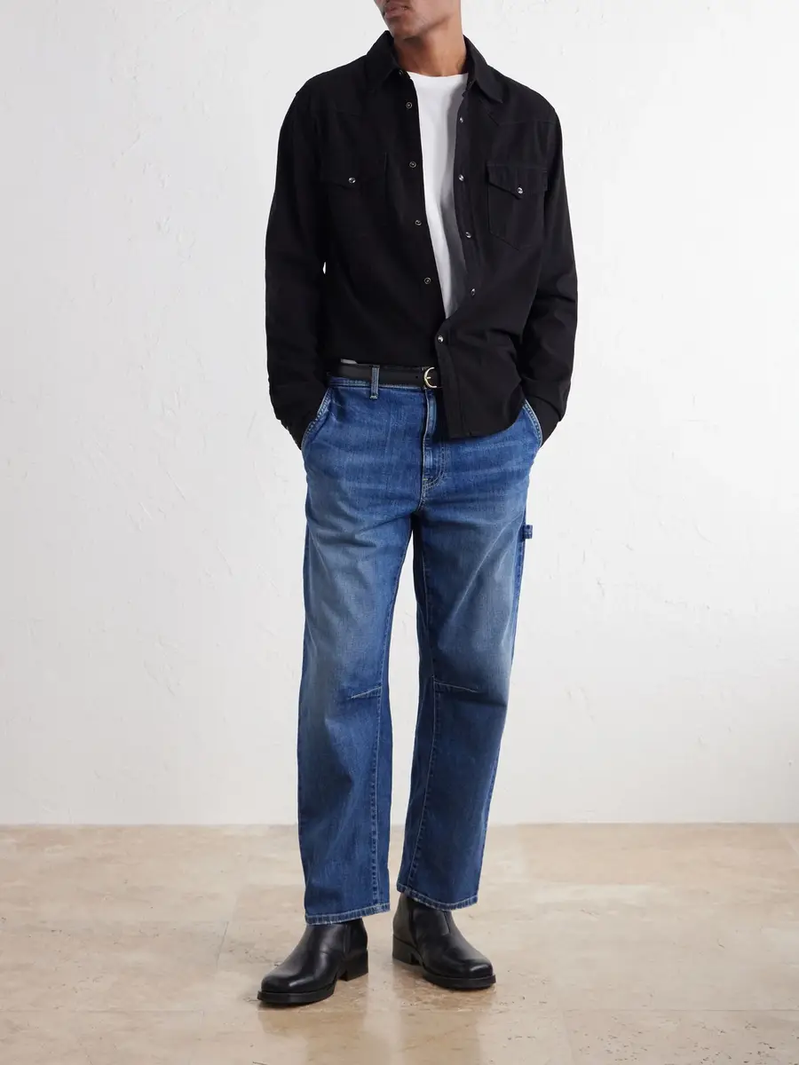 Nili Lotan Carpenter Straight-Leg Cropped Jeans - Men | Thumbnail 2 Nili Lotan Carpenter Straight-Leg Cropped Jeans - Men | Thumbnail 2