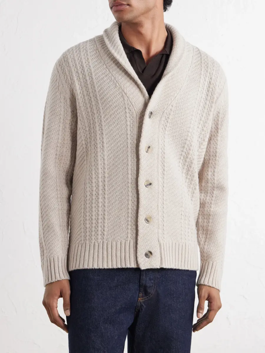 Altea Shawl-Collar Wool and Cashmere-Blend Cardigan - Men | Thumbnail 3