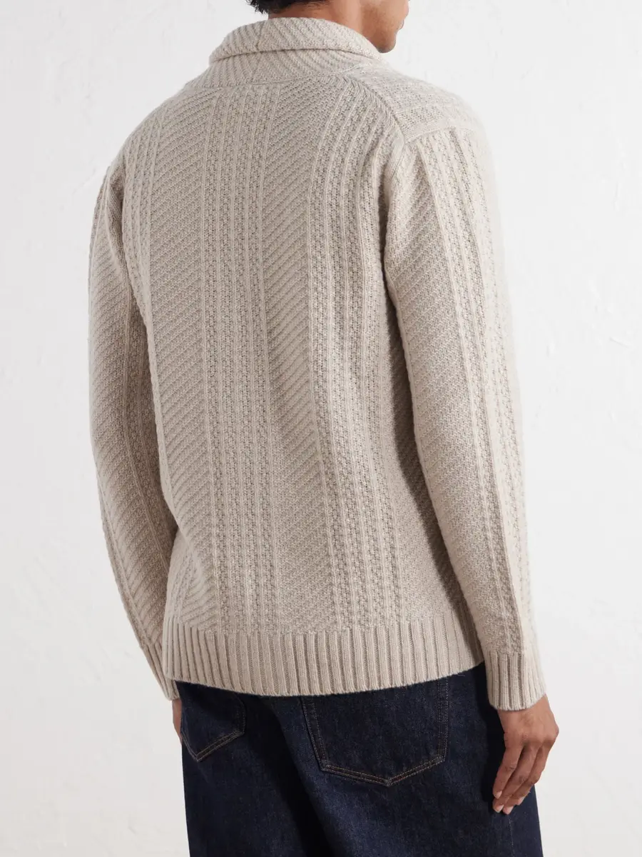 Altea Shawl-Collar Wool and Cashmere-Blend Cardigan - Men | Thumbnail 4