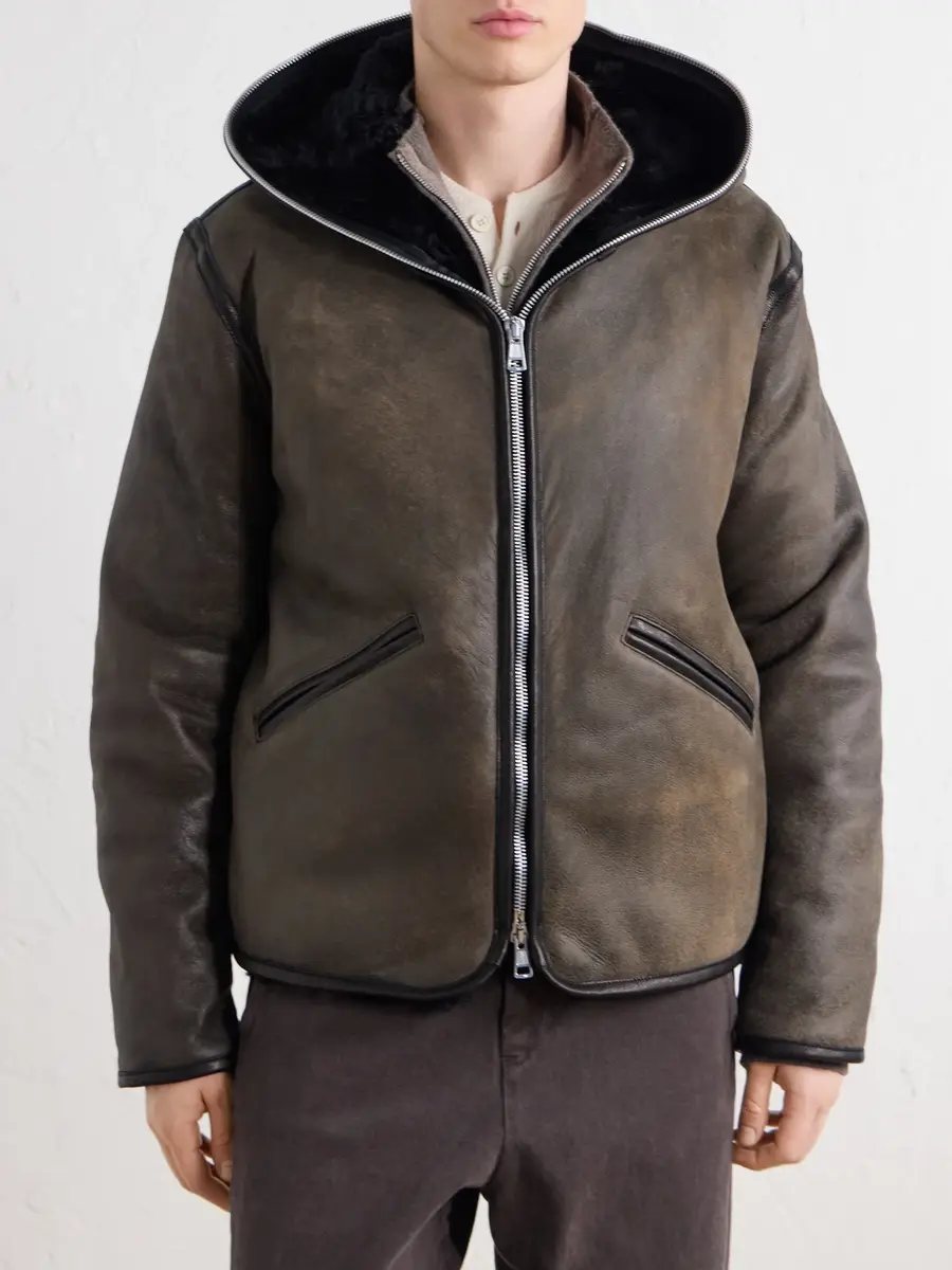 Our Legacy Full Zip Hooded Shearling Jacket - Men | Thumbnail 3 Our Legacy Full Zip Hooded Shearling Jacket - Men | Thumbnail 3