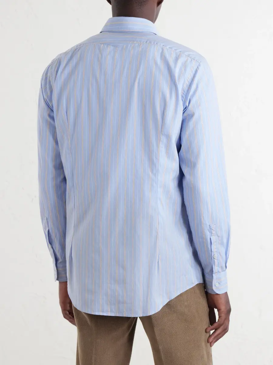 Massimo Alba Genova Striped Cotton-Poplin Shirt - Men | Thumbnail 4