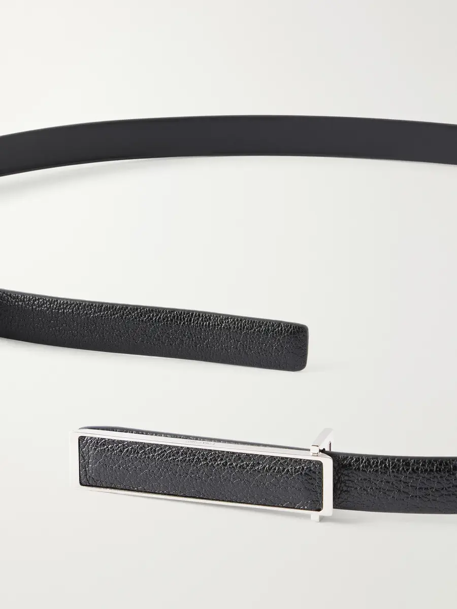 Tom Ford 1.5cm Full-Grain Leather Belt - Men | Thumbnail 3