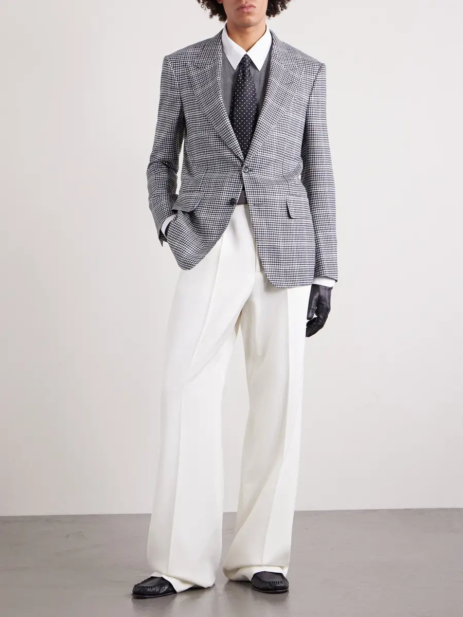 Tom Ford Houndstooth Wool-Blend Blazer - Men | Thumbnail 2 Tom Ford Houndstooth Wool-Blend Blazer - Men | Thumbnail 2
