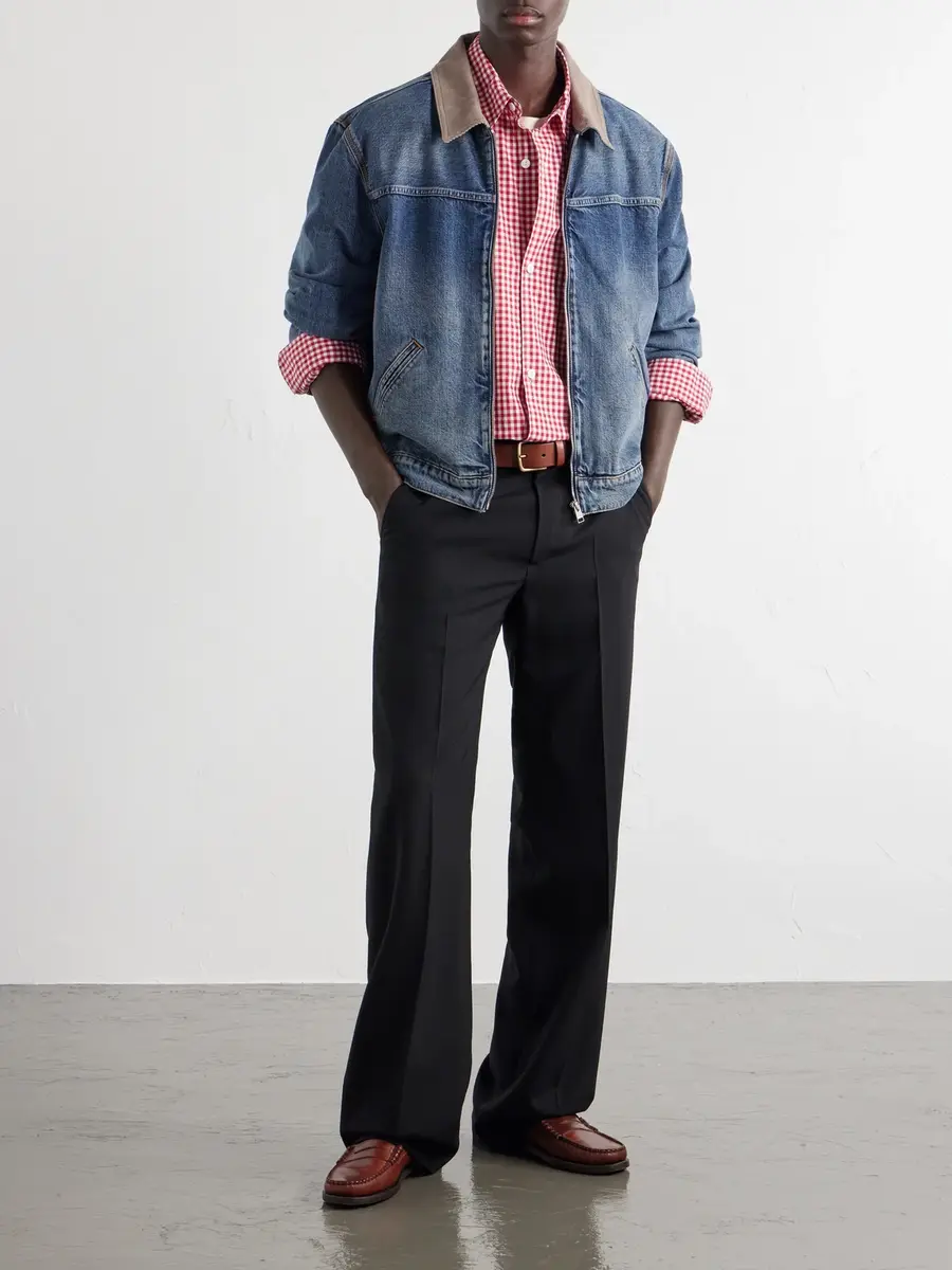 Frame Corduroy Trimmed Cotton and Lyocell-blend Denim Jacket - Men | Thumbnail 2