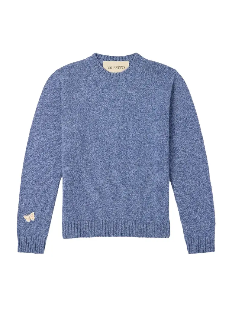Valentino Garavani Appliquéd Wool Sweater - Men | Image 1 Valentino Garavani Appliquéd Wool Sweater - Men | Image 1