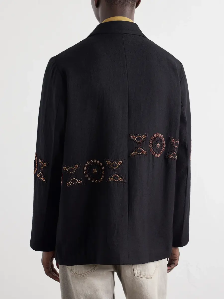 Kartik Research Embroidered Wool Blazer - Men | Thumbnail 4