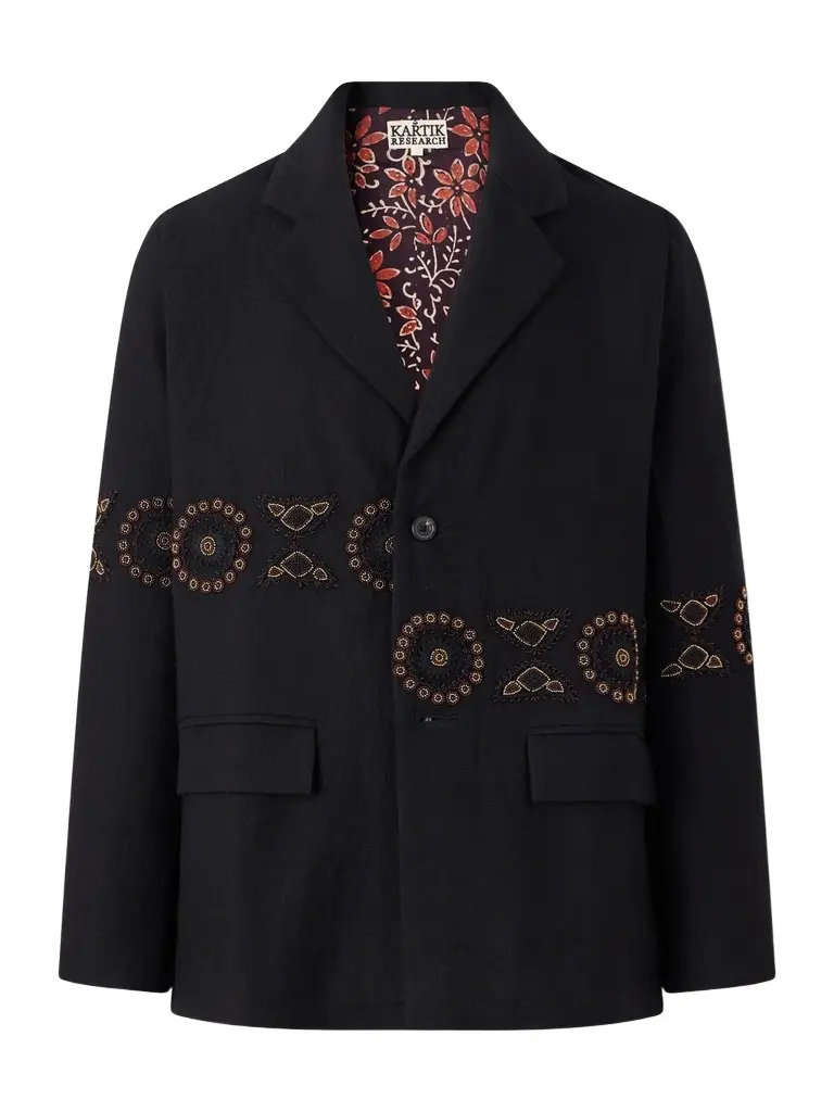 Kartik Research Embroidered Wool Blazer - Men | Image 1 Kartik Research Embroidered Wool Blazer - Men | Image 1