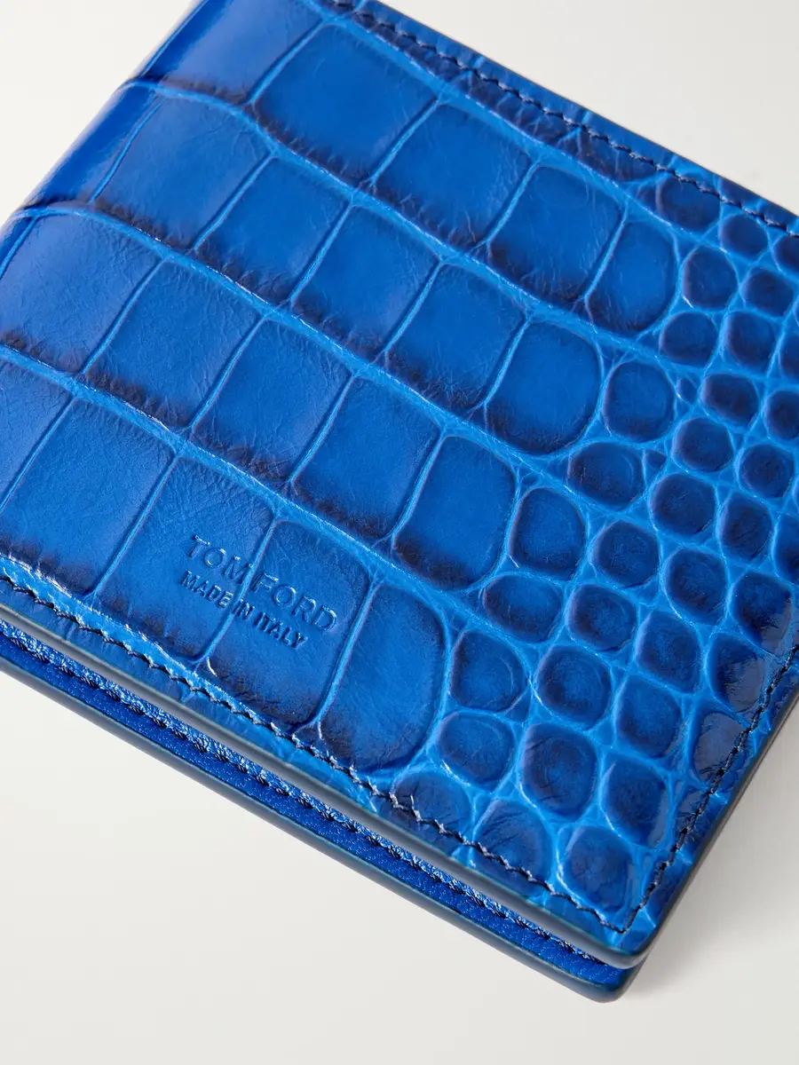 Tom Ford Croc-Effect Leather Bi-Fold Wallet - Men | Thumbnail 3