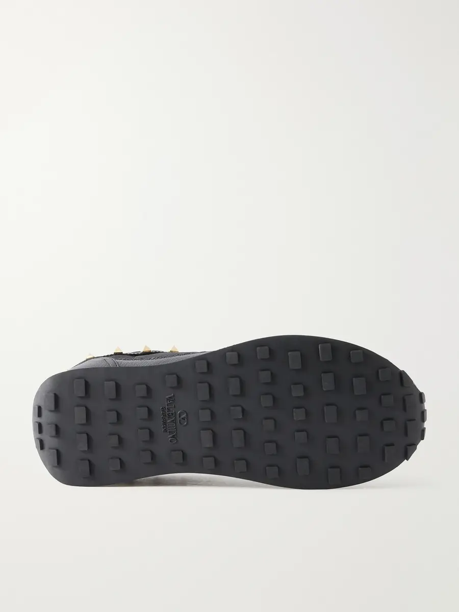 Valentino Garavani Stud Up Embellished Leather-Trimmed Sneakers - Men | Thumbnail 3 Valentino Garavani Stud Up Embellished Leather-Trimmed Sneakers - Men | Thumbnail 3