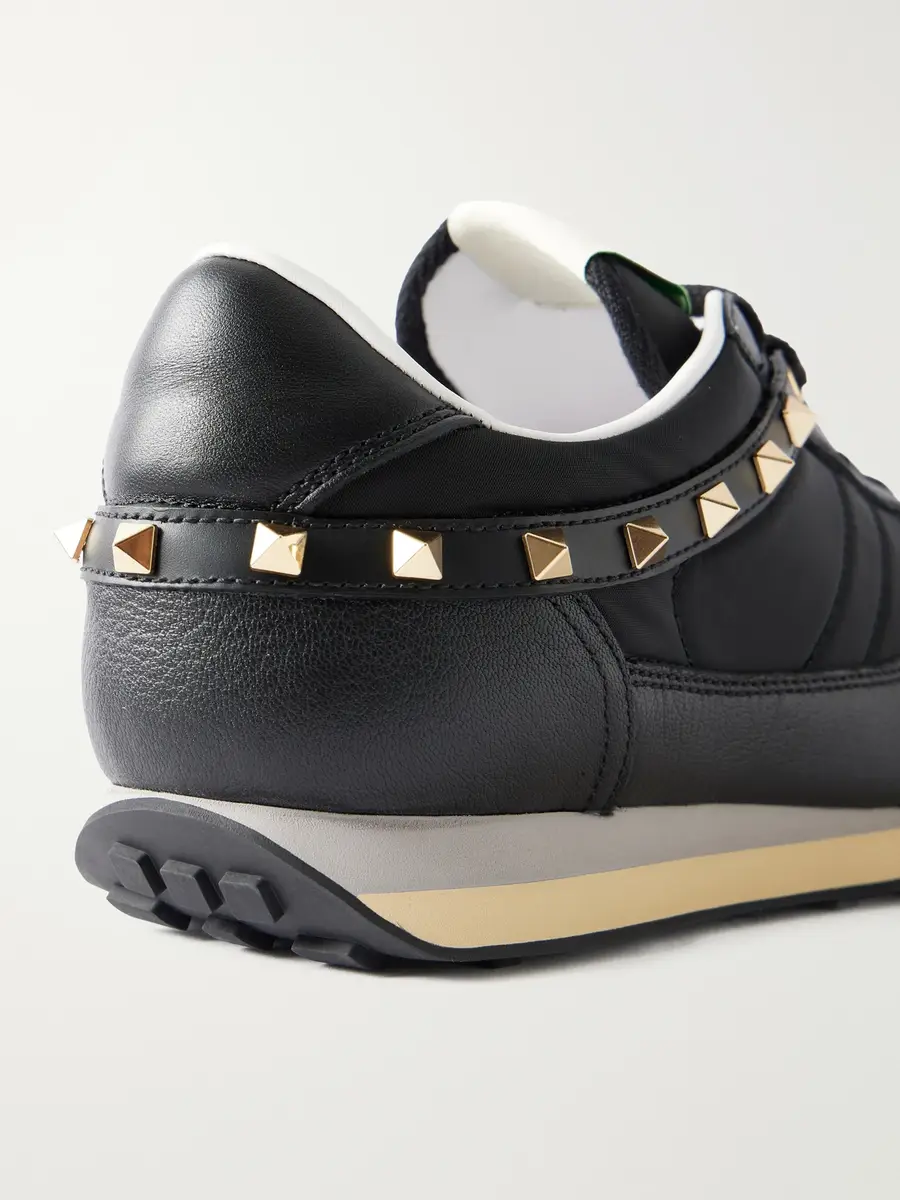 Valentino Garavani Stud Up Embellished Leather-Trimmed Sneakers - Men | Thumbnail 5 Valentino Garavani Stud Up Embellished Leather-Trimmed Sneakers - Men | Thumbnail 5