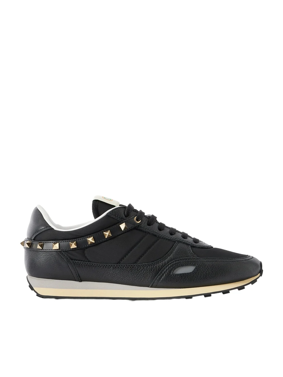 Valentino Garavani Stud Up Embellished Leather-Trimmed Sneakers - Men