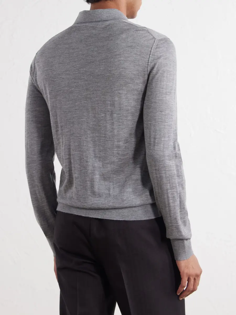 Dolce & Gabbana Cashmere Polo Sweater - Men | Thumbnail 4 Dolce & Gabbana Cashmere Polo Sweater - Men | Thumbnail 4