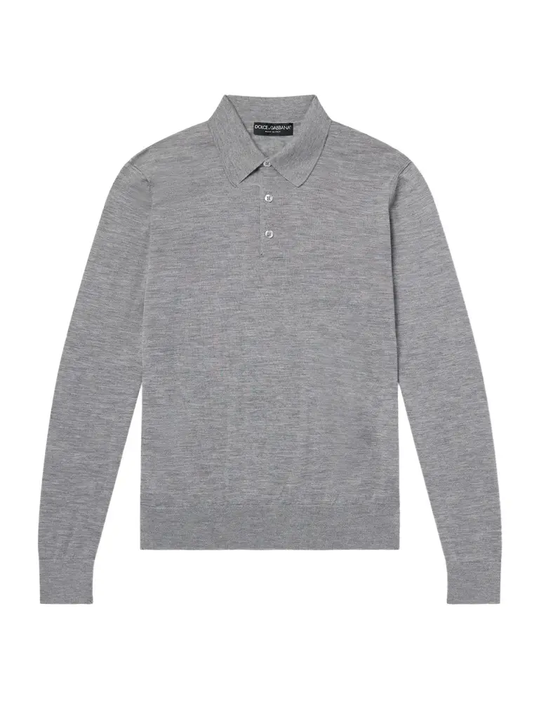 Cashmere Polo Sweater - Men Cashmere Polo Sweater - Men