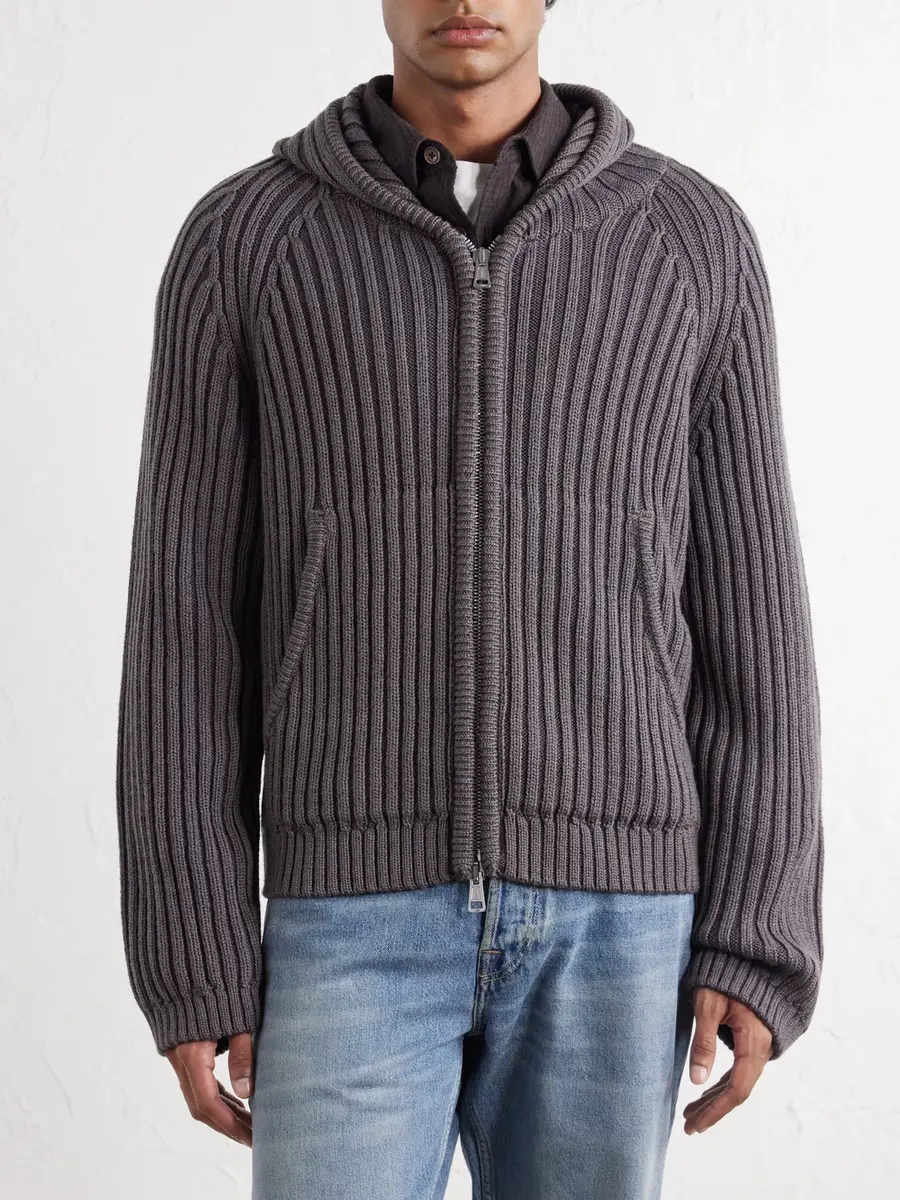 Our Legacy Level Merino Wool Zip-Up Hoodie - Men | Thumbnail 3