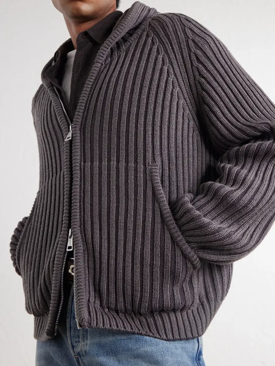 Our Legacy Level Merino Wool Zip-Up Hoodie - Men | Thumbnail 5