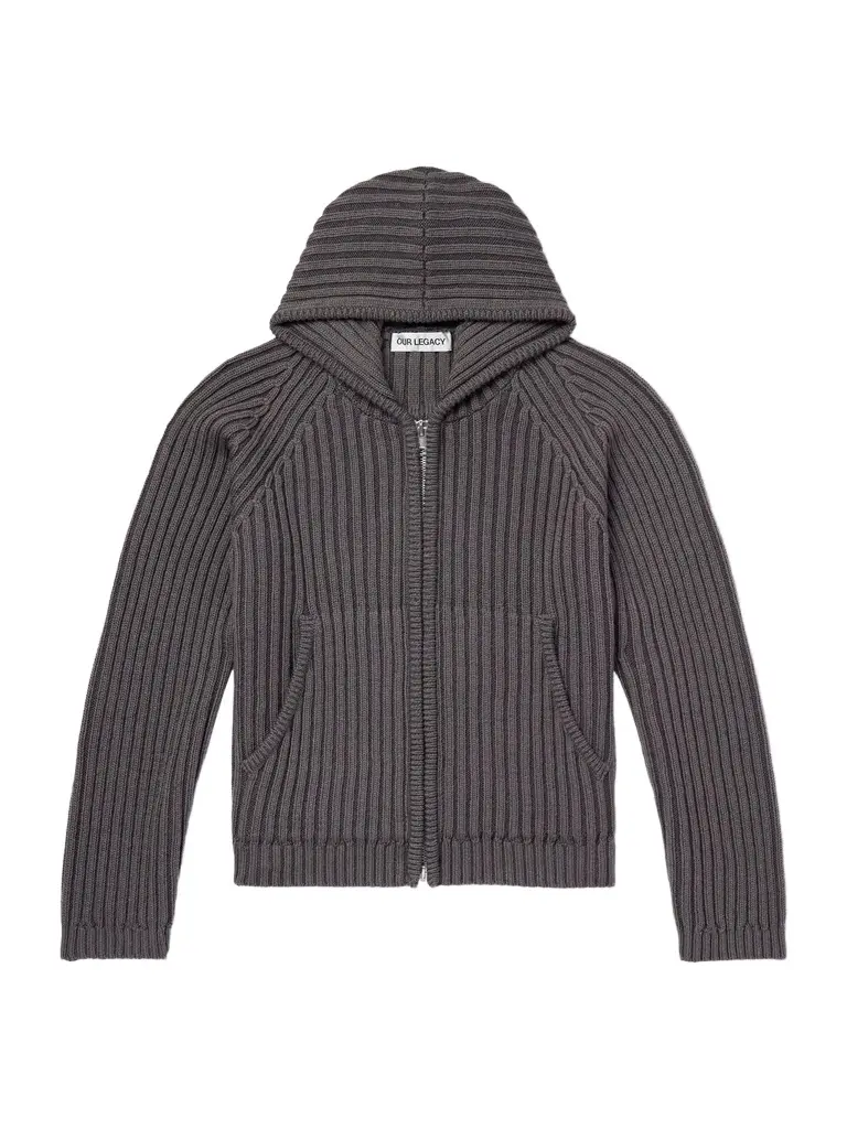 Our Legacy Level Merino Wool Zip-Up Hoodie - Men | Image 1 Our Legacy Level Merino Wool Zip-Up Hoodie - Men | Image 1
