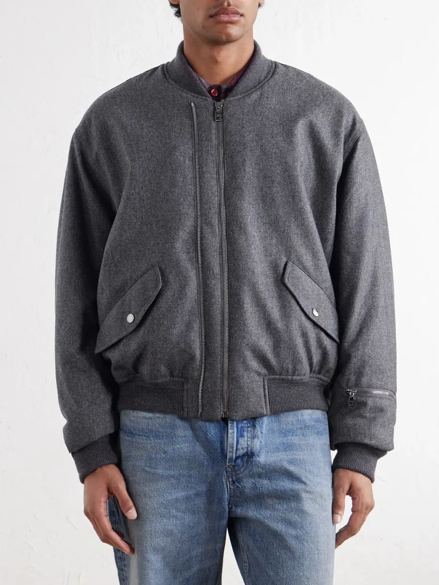 Dolce & Gabbana Wool-Flannel Bomber Jacket - Men | Thumbnail 3 Dolce & Gabbana Wool-Flannel Bomber Jacket - Men | Thumbnail 3