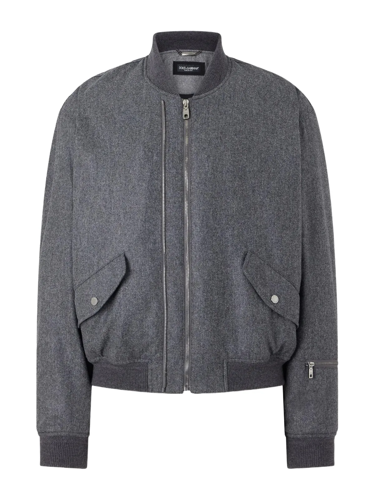 Wool-Flannel Bomber Jacket - Men Wool-Flannel Bomber Jacket - Men