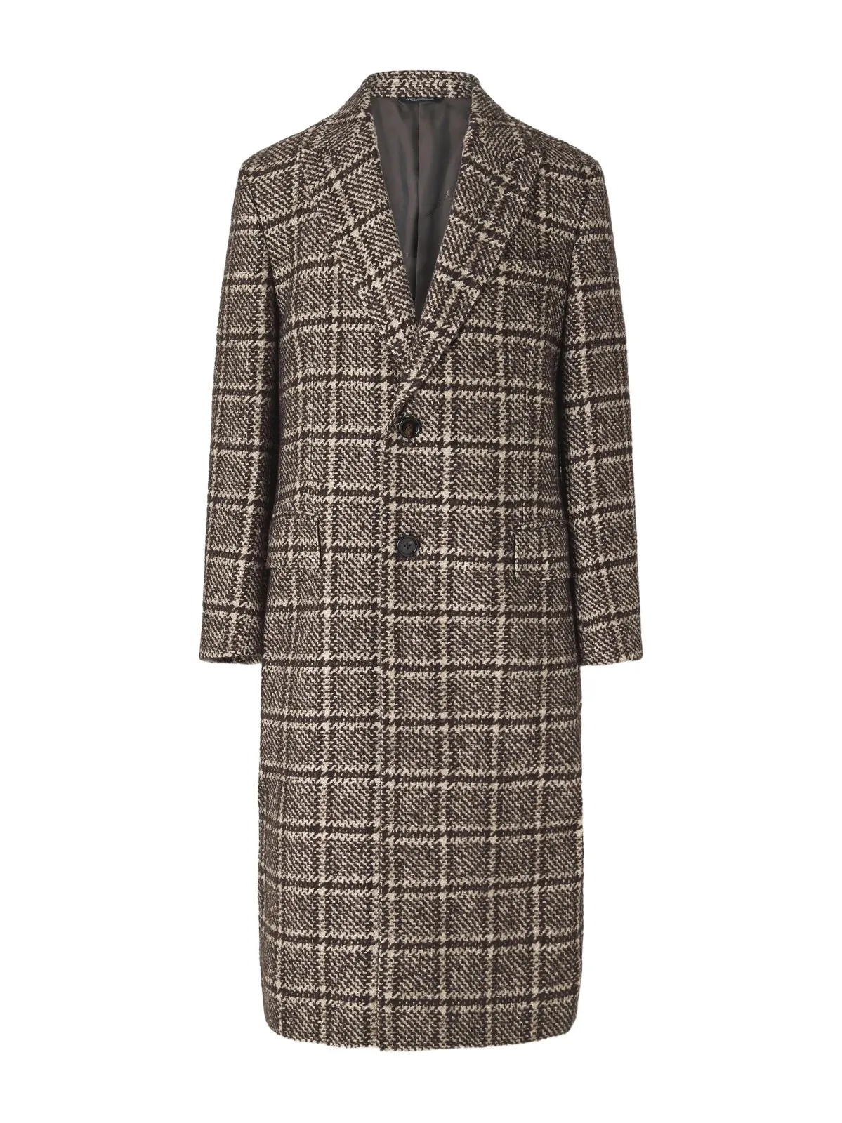 Dolce & Gabbana Checked Wool-Blend Tweed Coat - Men