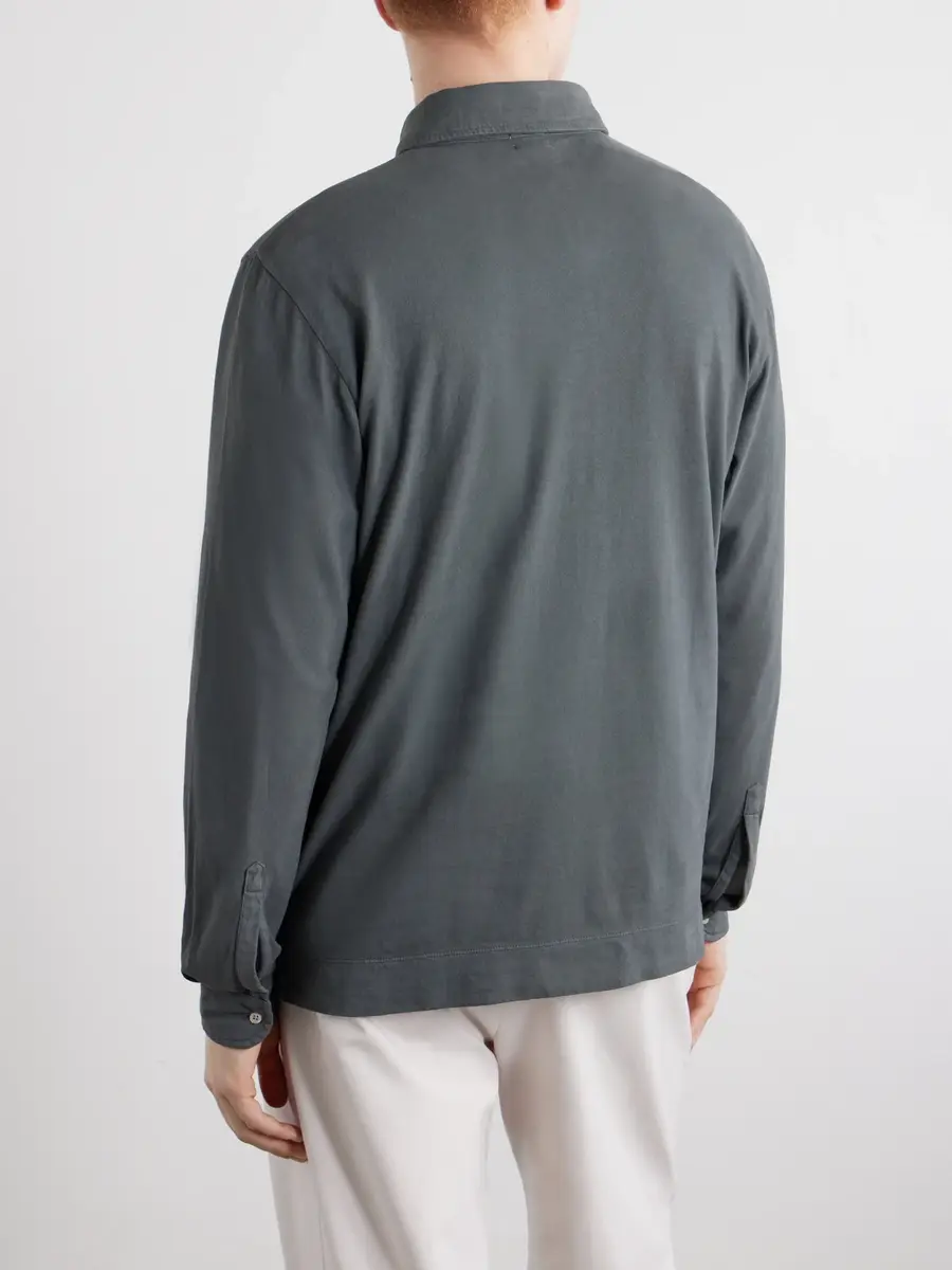 Massimo Alba Raya Cotton-Jersey Polo Shirt - Men | Thumbnail 4