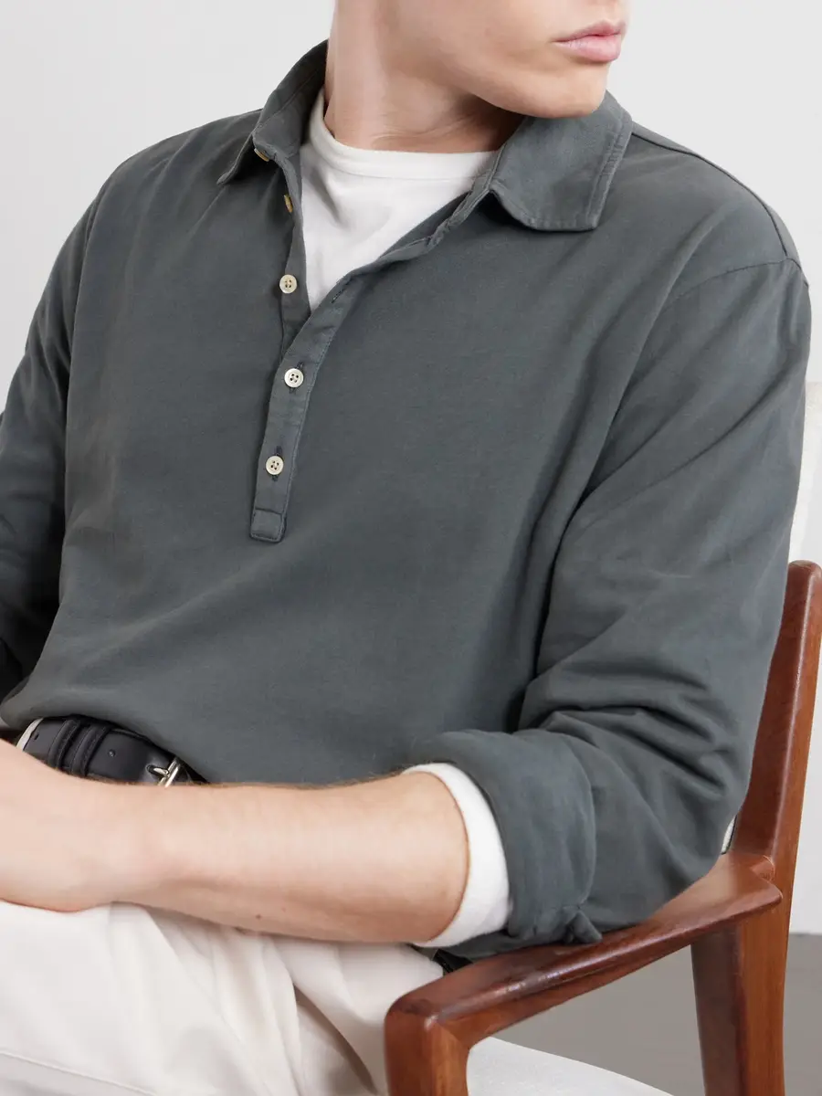 Massimo Alba Raya Cotton-Jersey Polo Shirt - Men | Thumbnail 5