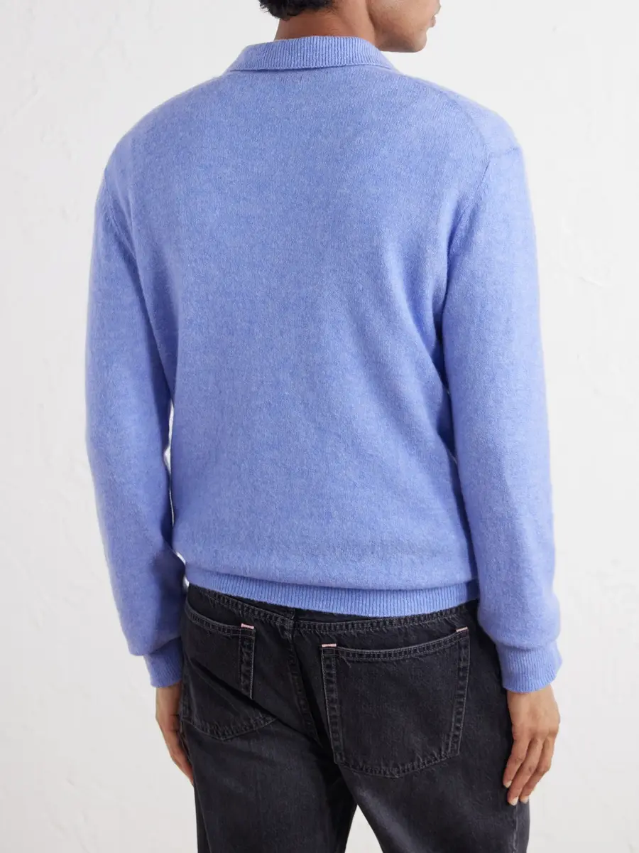 Altea Wool and Cashmere-Blend Polo Sweater - Men | Thumbnail 4