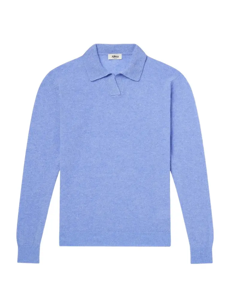 Altea Wool and Cashmere-Blend Polo Sweater - Men | Image 1 Altea Wool and Cashmere-Blend Polo Sweater - Men | Image 1