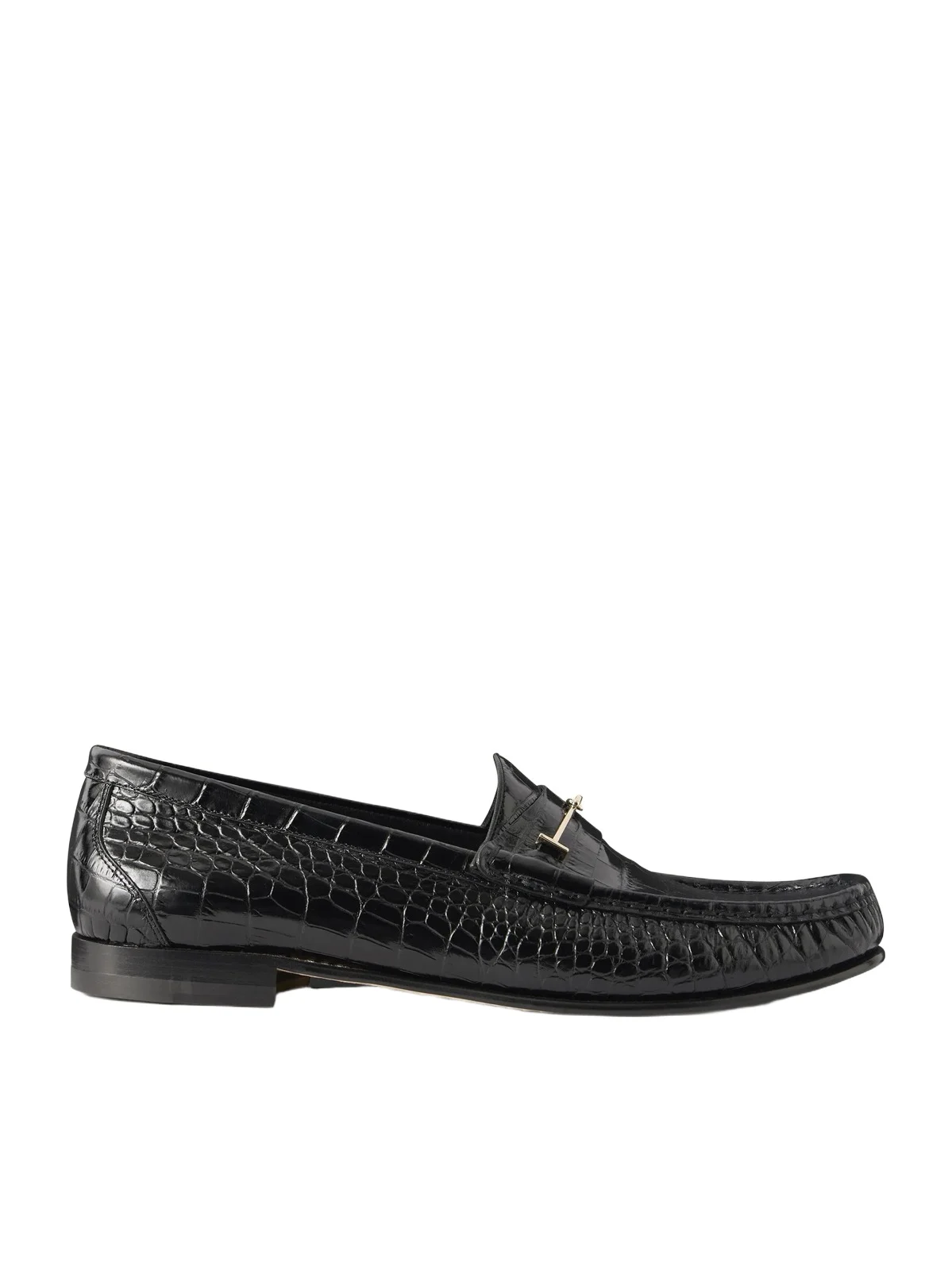 Oscar T-Embellished Croc-Effect Leather Loafers - Men Oscar T-Embellished Croc-Effect Leather Loafers - Men
