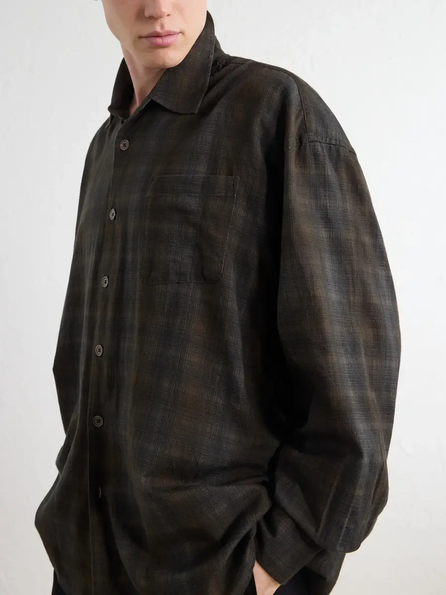 Our Legacy Borrowed Checked Cotton-Flannel Shirt - Men | Thumbnail 5 Our Legacy Borrowed Checked Cotton-Flannel Shirt - Men | Thumbnail 5