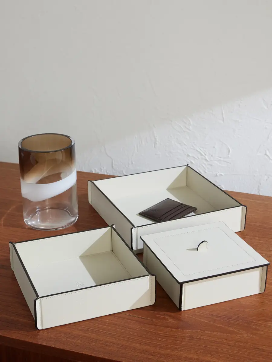 Brunello Cucinelli Set of Three Leather Storage Box - Men | Thumbnail 2 Brunello Cucinelli Set of Three Leather Storage Box - Men | Thumbnail 2