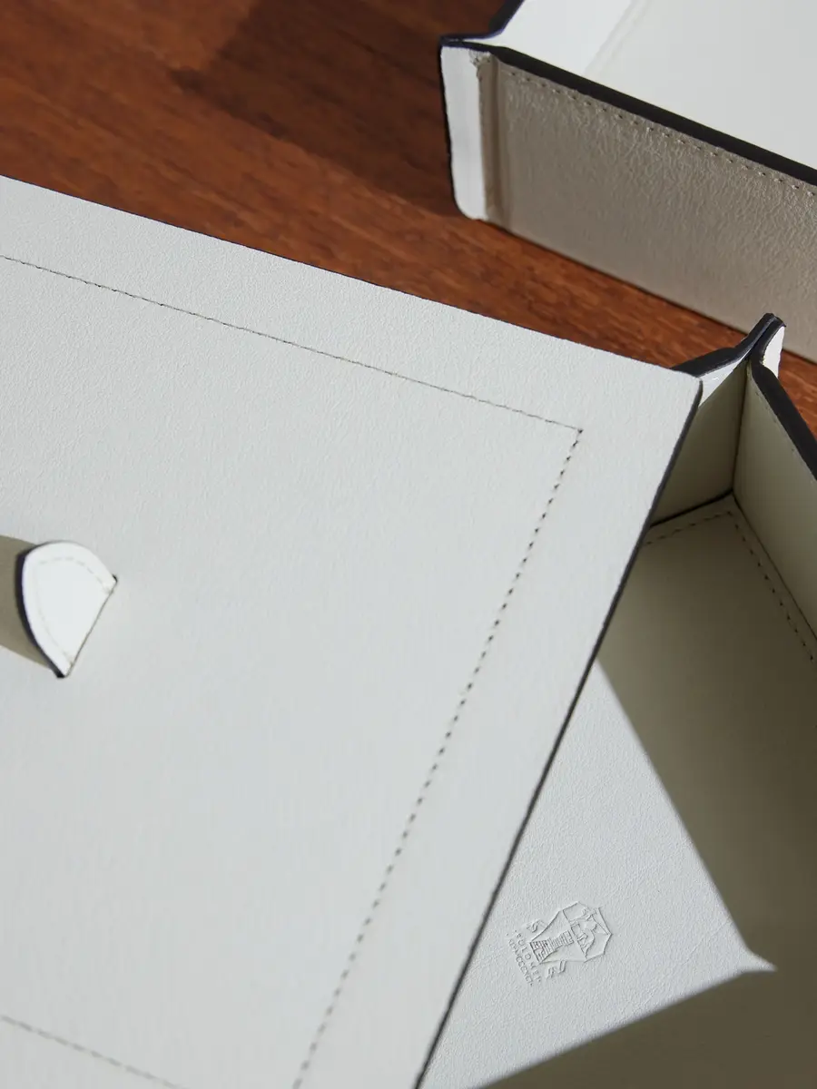 Brunello Cucinelli Set of Three Leather Storage Box - Men | Thumbnail 3 Brunello Cucinelli Set of Three Leather Storage Box - Men | Thumbnail 3