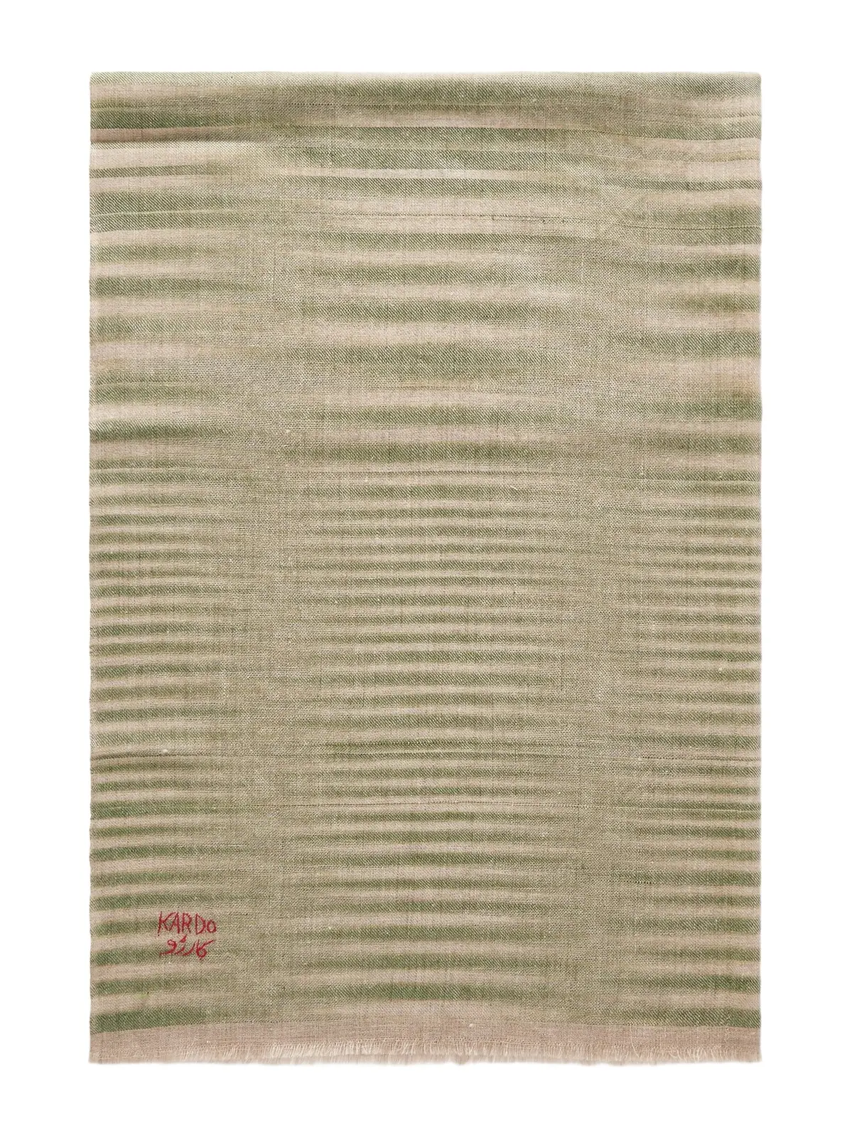 Embroidered Striped Cashmere Scarf - Men Embroidered Striped Cashmere Scarf - Men