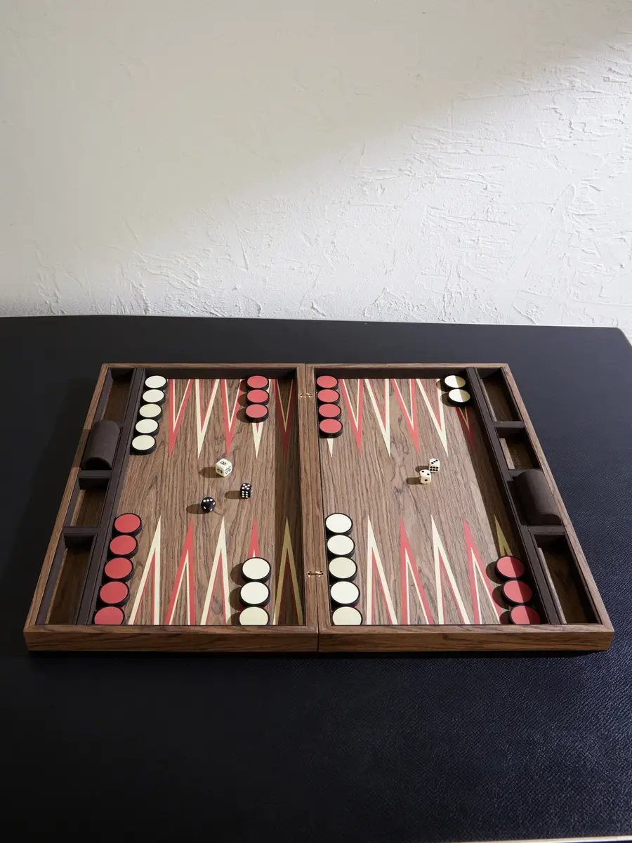 L'Objet Laotze Wood Backgammon Set - Men | Image 1 L'Objet Laotze Wood Backgammon Set - Men | Image 1